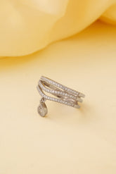 SILVER LADIES FINGER RING (59-475)