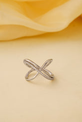 SILVER LADIES FINGER RING (59-471)