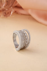 SILVER LADIES FINGER RING (59-472)