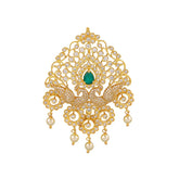 ORAFO JEWELS 92.5 SILVER CZ DOUBLE PEACOCK PENDANT FOR WOMEN (10-394)