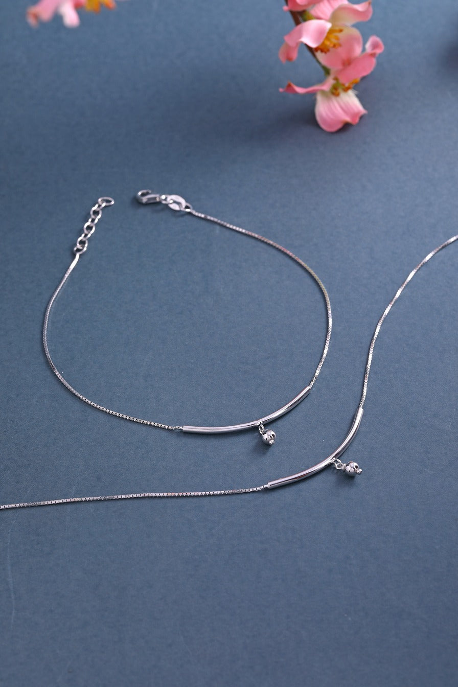 SILVER LADIES ANKLETS (20-617)