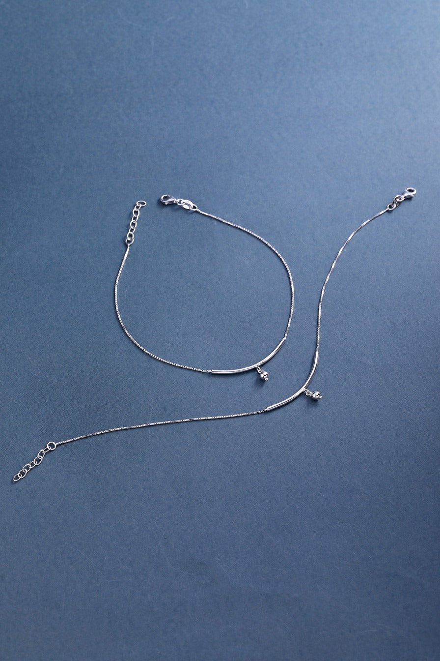 SILVER LADIES ANKLETS (20-617)